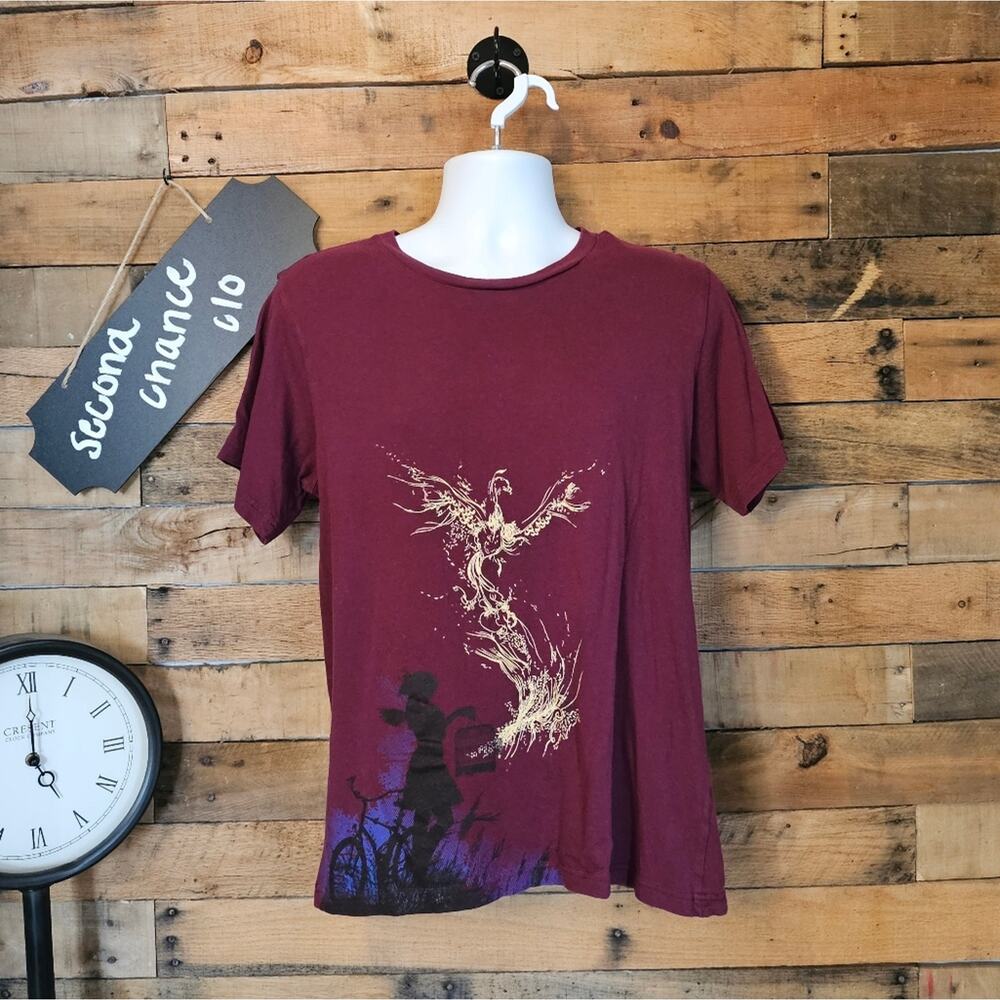 Threadless men's plum colored fairy Phoenix tee size Large